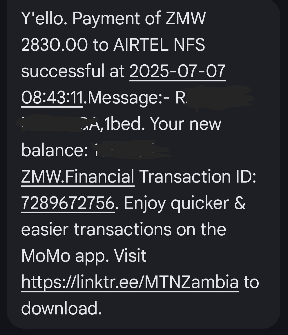 Payment for 1 bed