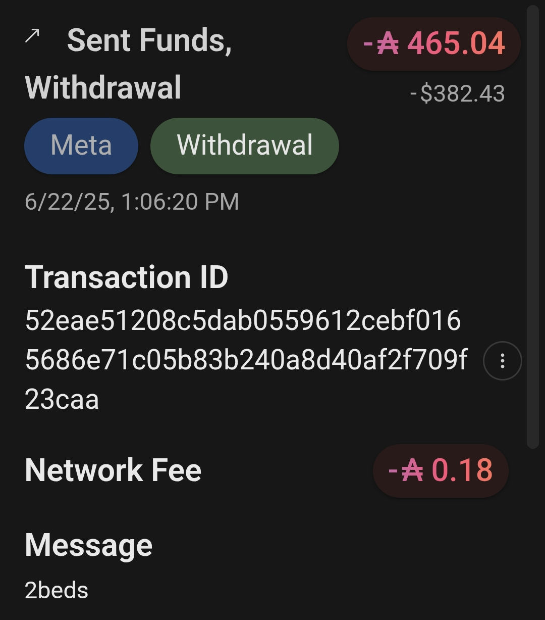 Payment for 2 beds