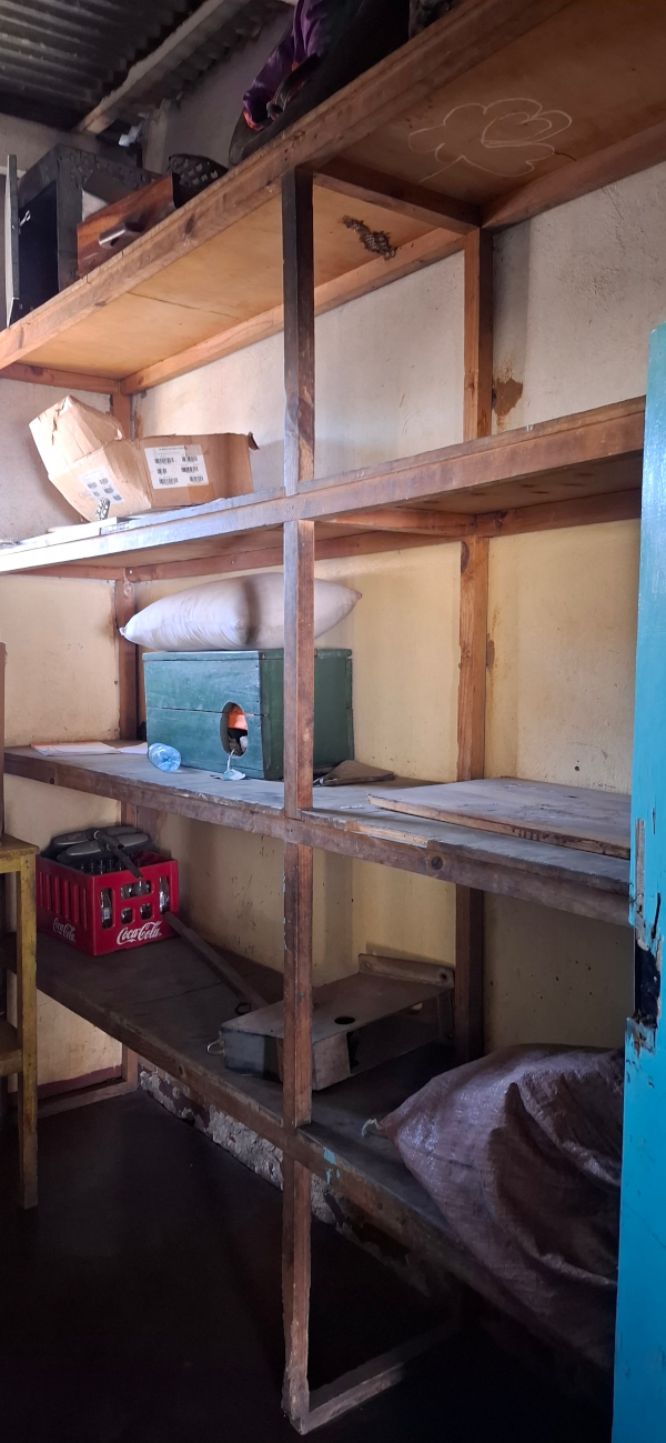 Storeroom shelves