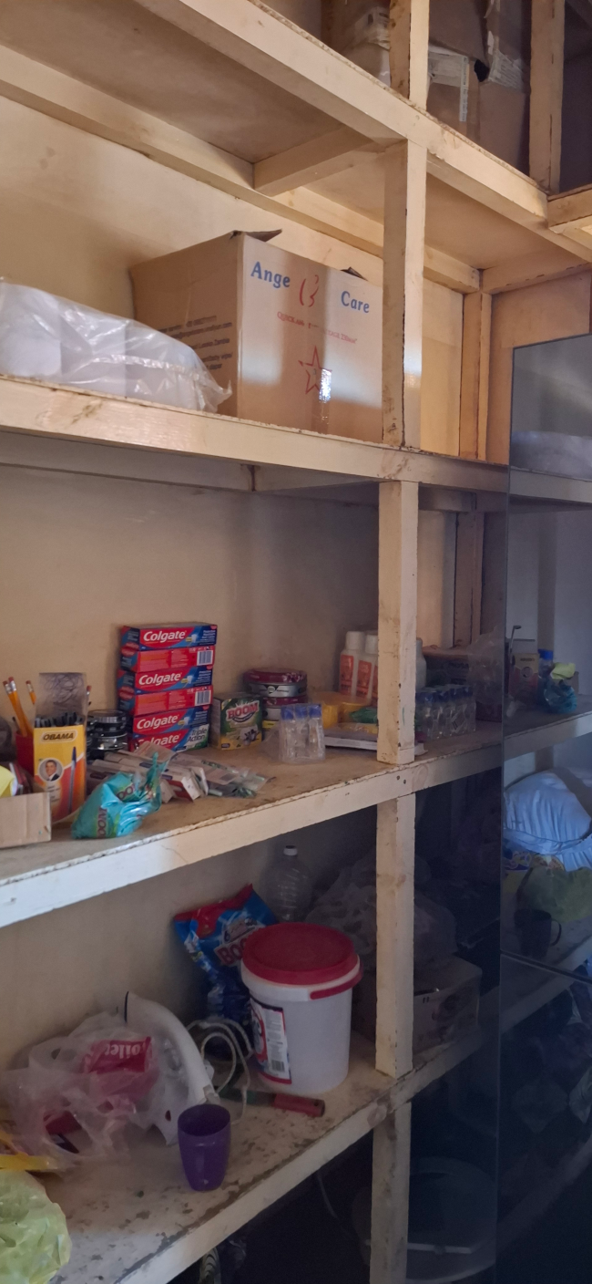 Storeroom shelves