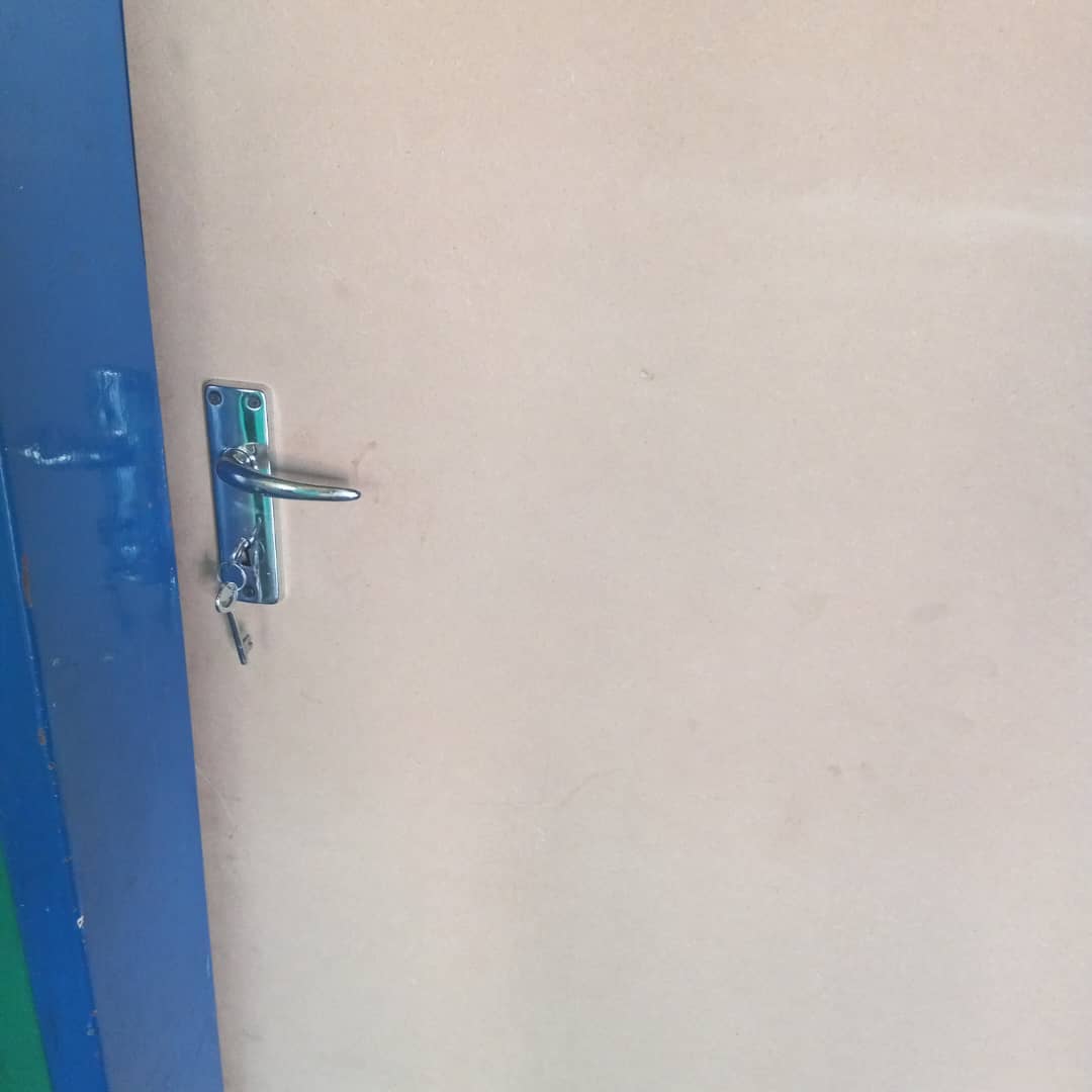 Storeroom repaired door