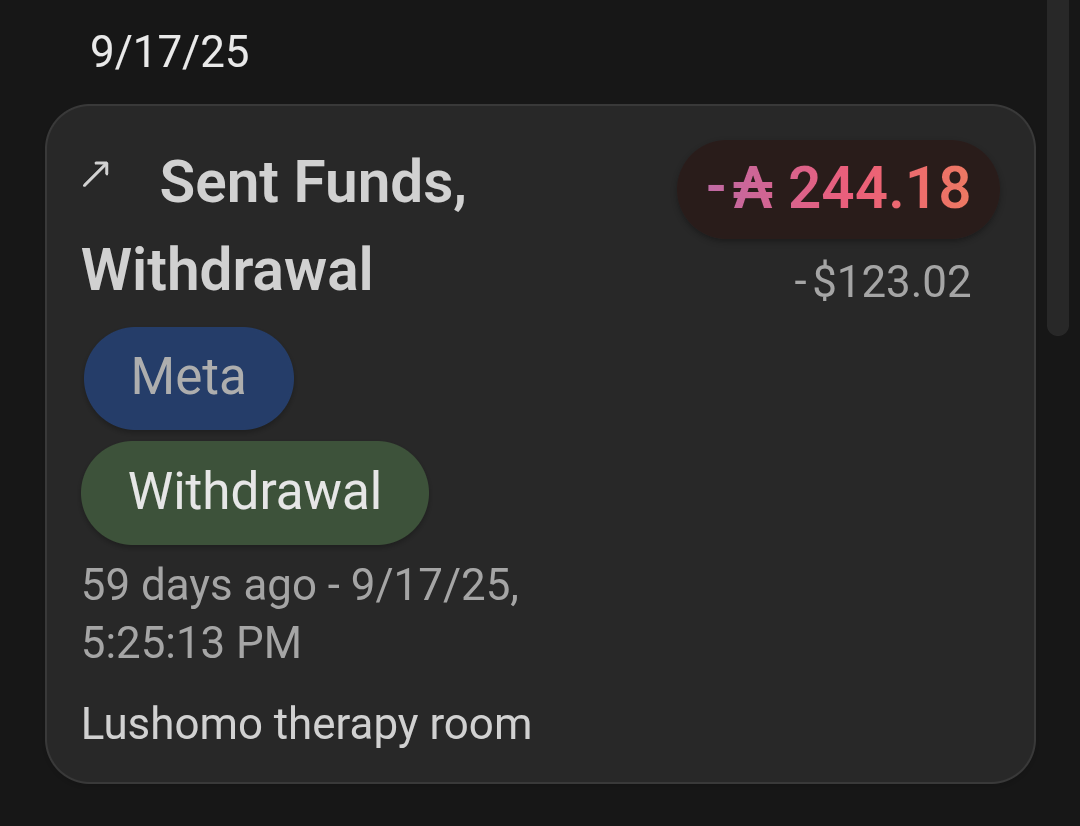 ADA withdrawal