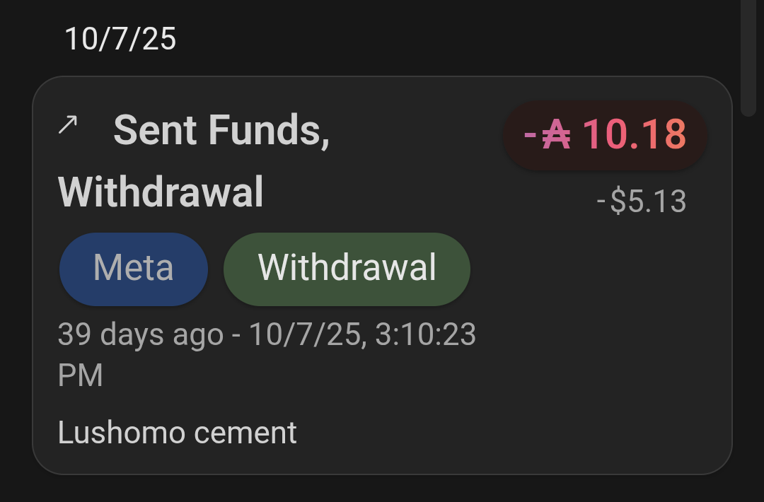 ADA withdrawal