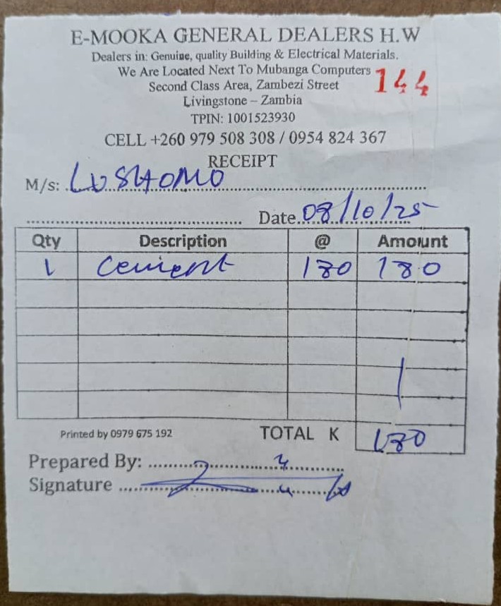 Therapy room - receipts